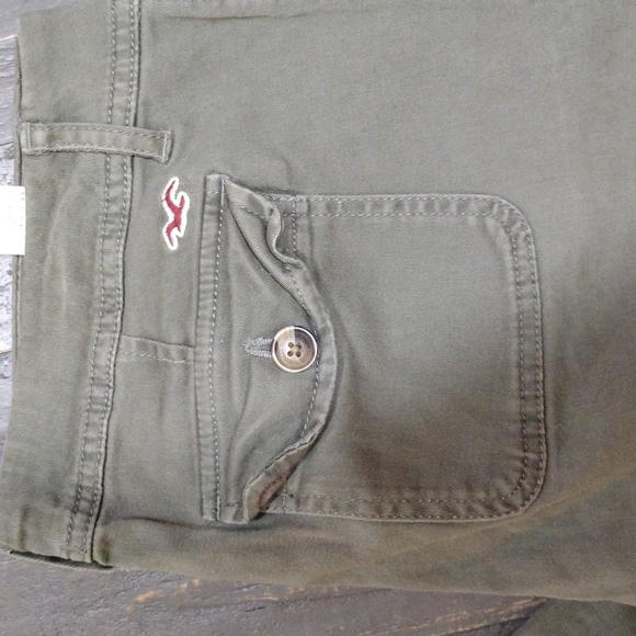 VINTAGE OLIVE HOLLISTER  PANT SOCIAL STRETCH SZ 7 R - Picture 2 of 8